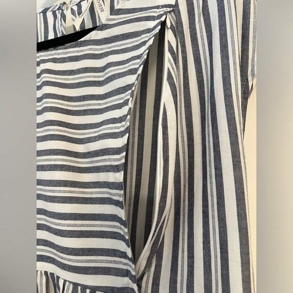 Seraphine Maternity Cotton Stripe Maternity & Nursing Dress - Picture 6 of 9